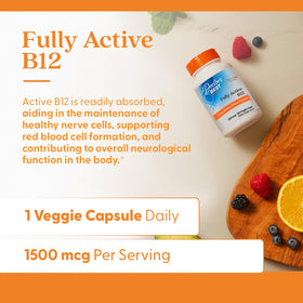 Gélules végétales de Doctor's BEST Vitamine B12 sur une table