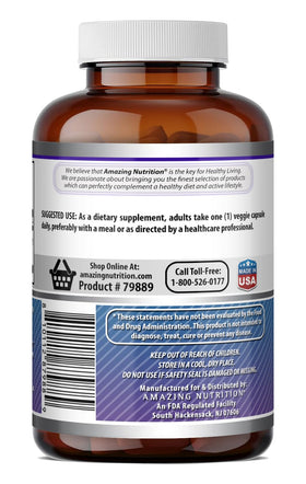 Gélules végétales de Magnésium Glycinate sur un fond neutre