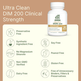 Gélules végétales Dr. Murray DIM 200 mg sur fond blanc