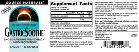 Gélules végétales Source Naturals GastricSoothe sur une surface en bois