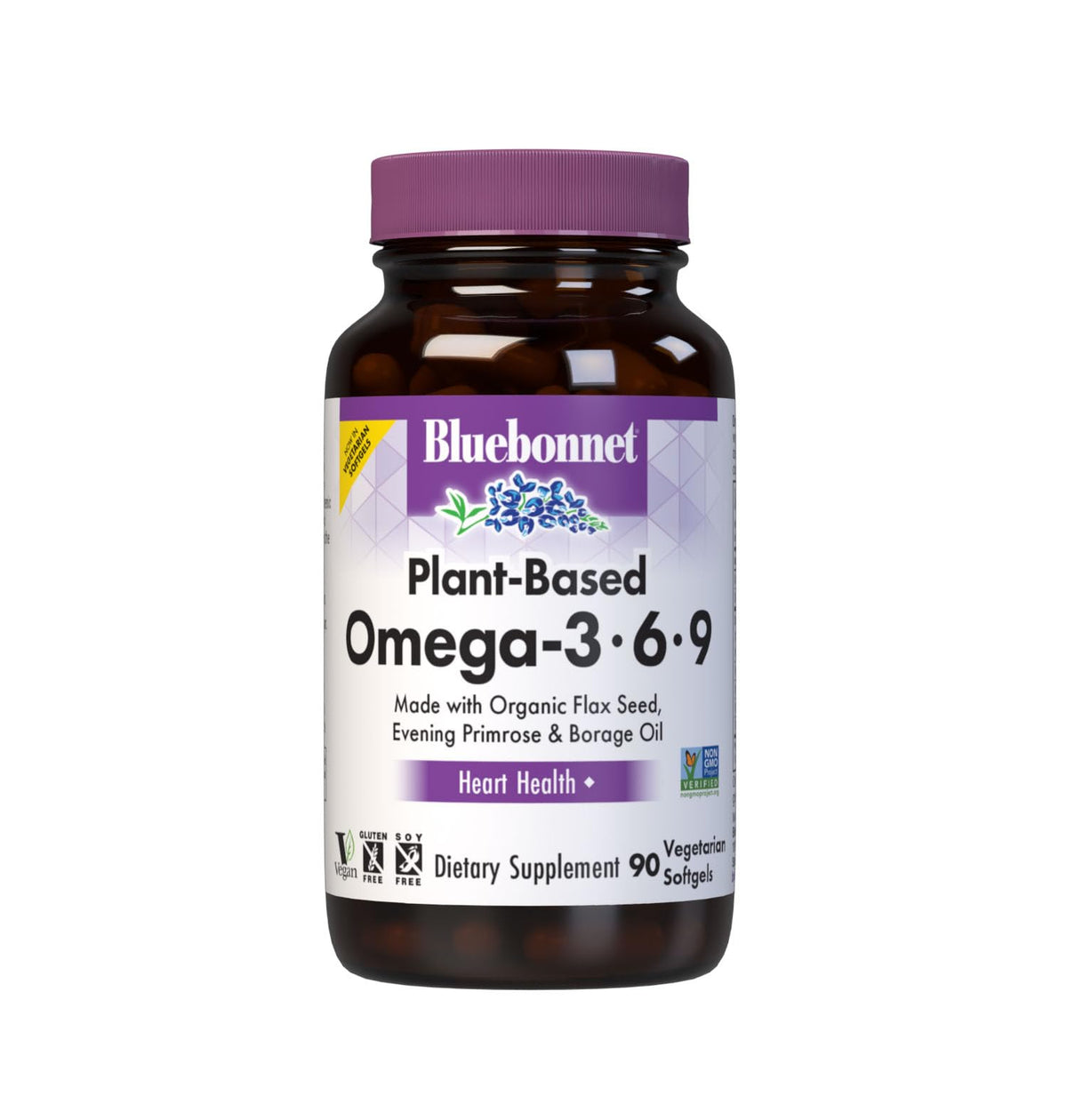 Gélules végétaliennes Omega 3-6-9 BlueBonnet 1000 mg vue de face