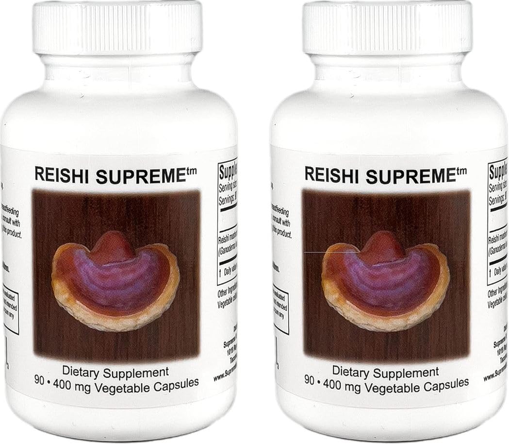 Gélules végétariennes de champignon Reishi Nutrition, vue de face