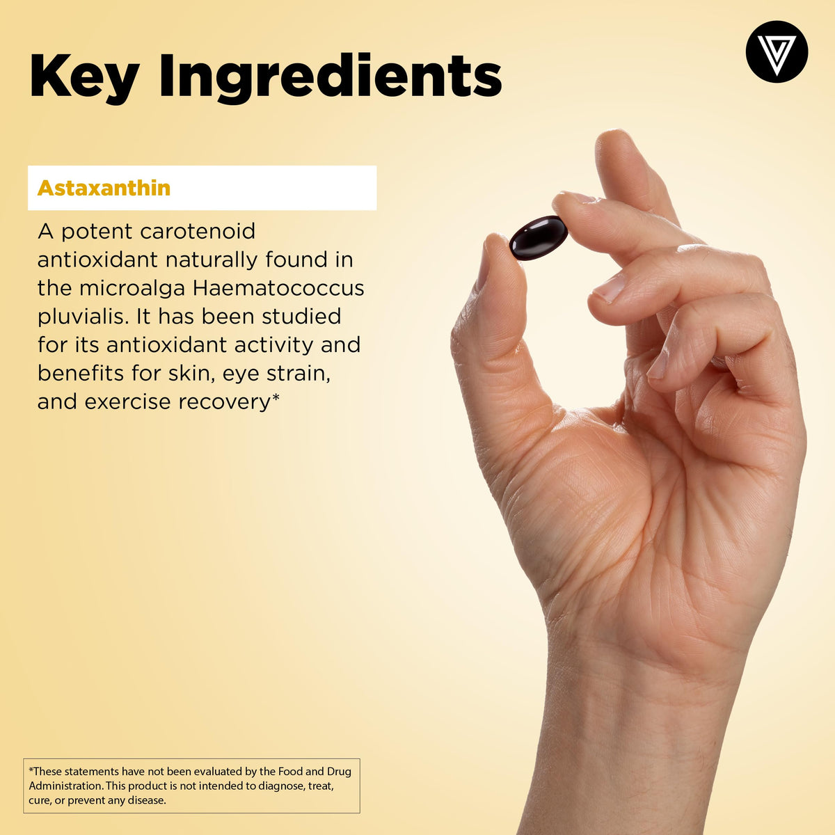 Gélules Vital Vitamins Astaxanthin 12 mg avec ingrédients naturels