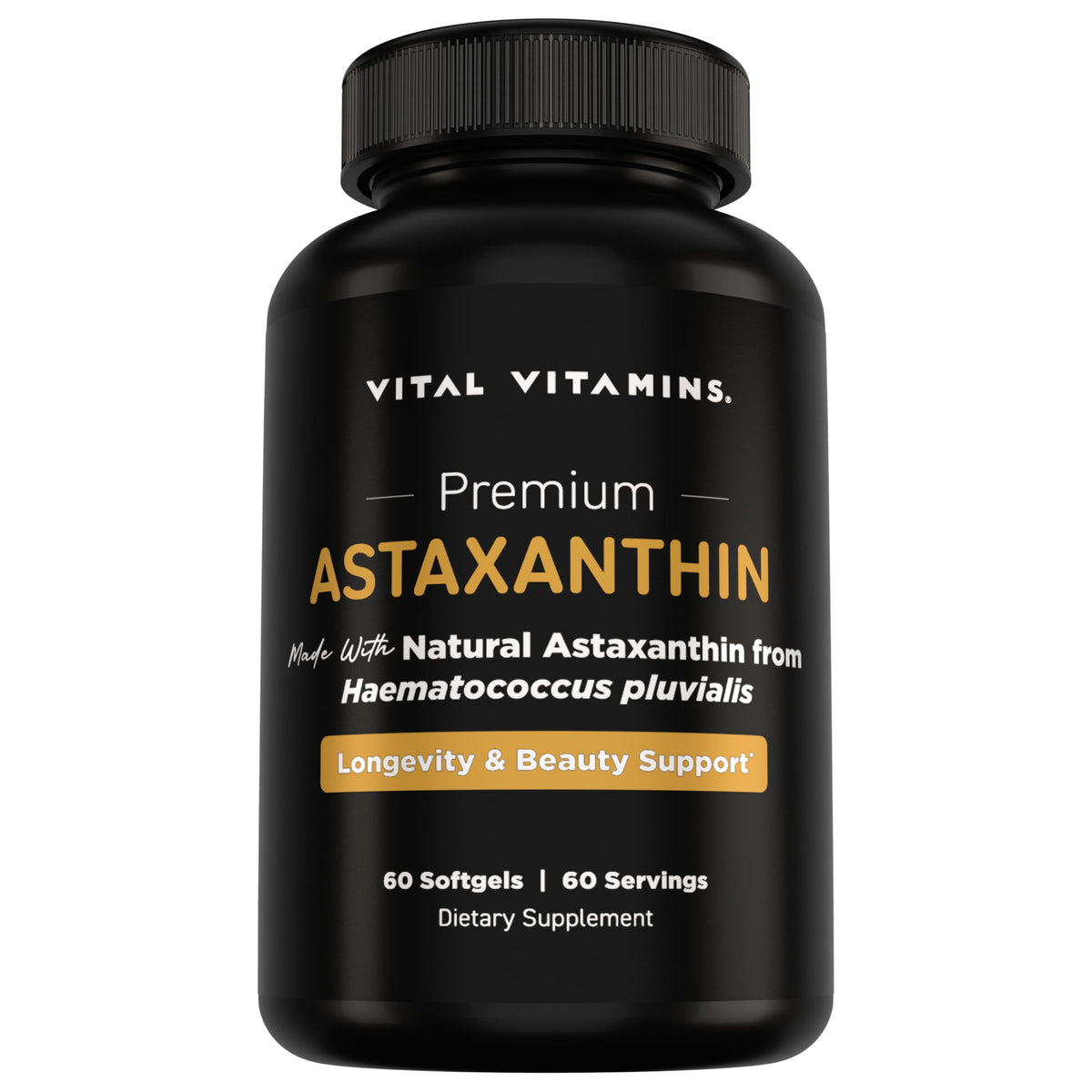 Gélules Vital Vitamins Astaxanthin 12 mg en boîte vue de face