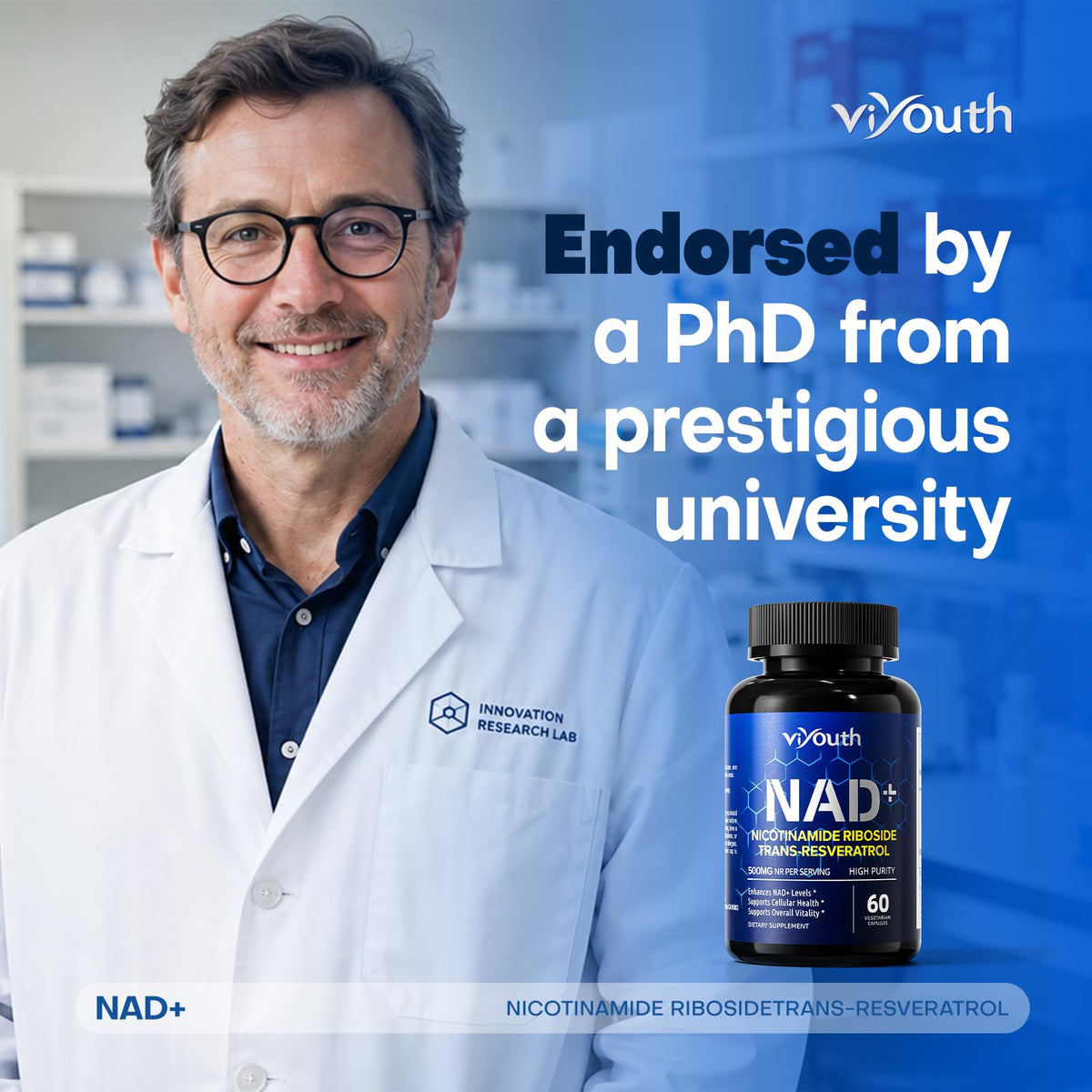 Gélules VIYOUTH NAD+ pour énergie cellulaire
