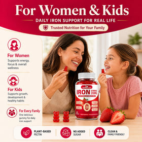 Gélules Wellnourish avec des fruits frais en arrière-plan
