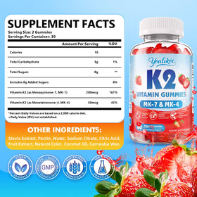 Gélules Youlikee Vitamine K2 avec étiquette visible