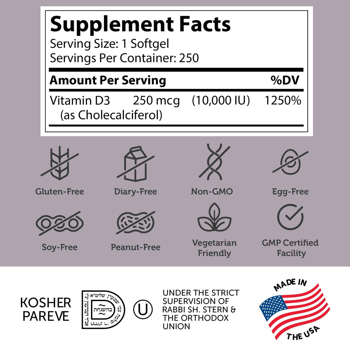 Gélules Zahler Vitamine D3 10 000 UI sur une table