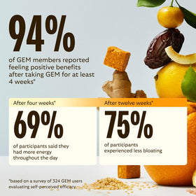GEM Daily Bite affichant les informations nutritionnelles sur l'emballage