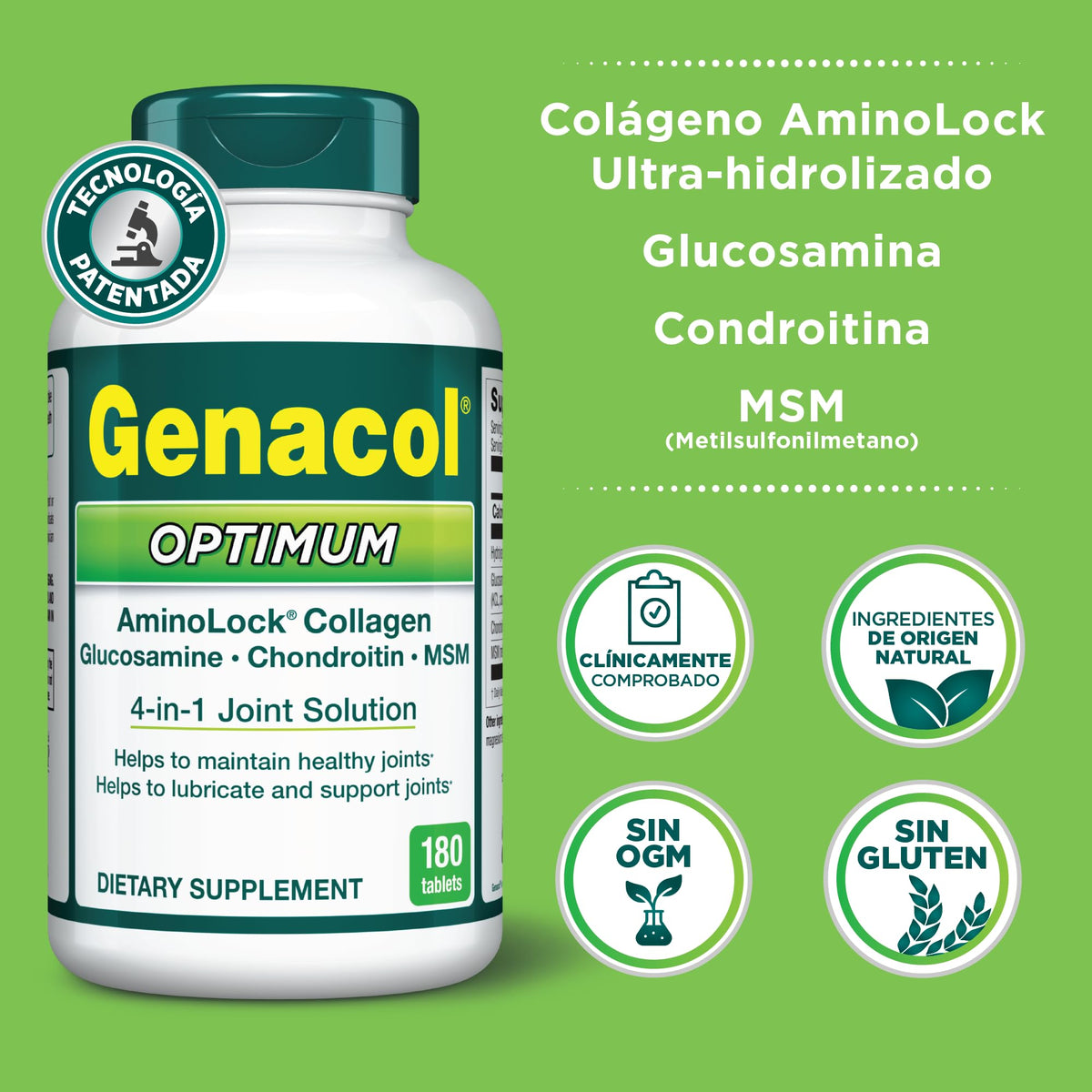 Genacol Optimum complément articulations présentation des tablettes