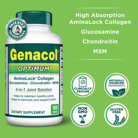 Genacol Optimum emballage avec ingrédients détaillés