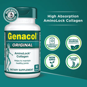 Genacol Original capsules de collagène sur fond blanc