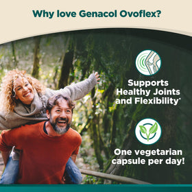 Genacol Ovoflex capsules sur un fond naturel