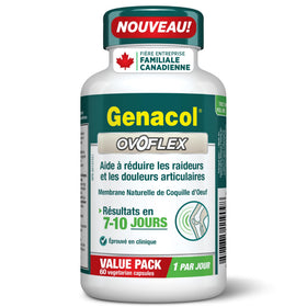 Genacol Ovoflex capsules sur une surface blanche