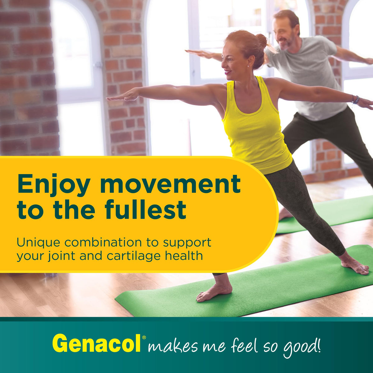 Genacol Plus complément glucosamine et collagène avec décor naturel