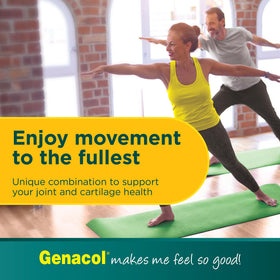 Genacol Plus complément glucosamine et collagène avec décor naturel
