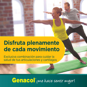 Genacol Plus flacon ouvert montrant les gélules à l'intérieur