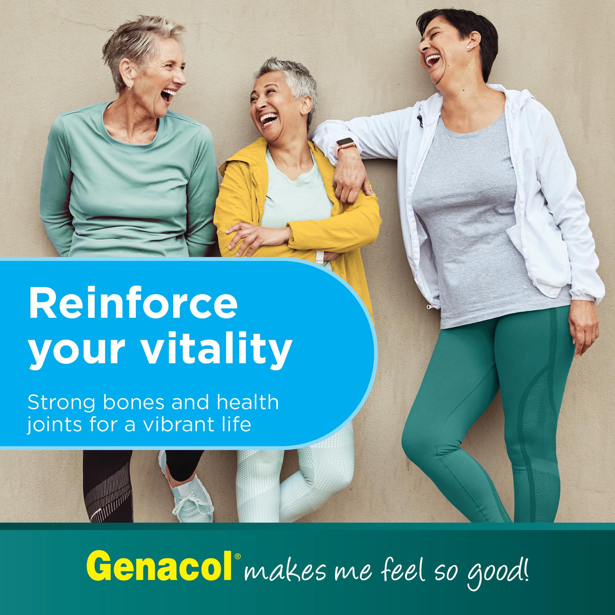 Genacol supplément avec vue arrière et informations nutritionnelles