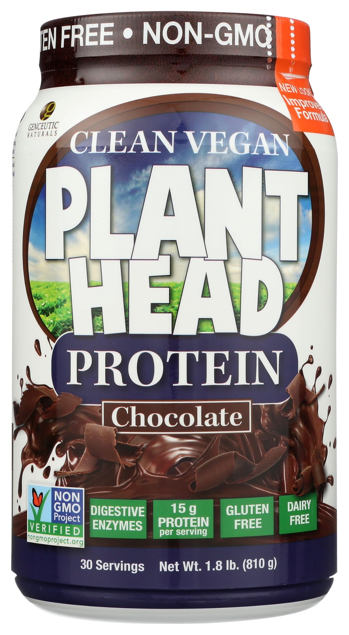 Genceutic Naturals complément alimentaire protéines végétales chocolat 953g en sachet
