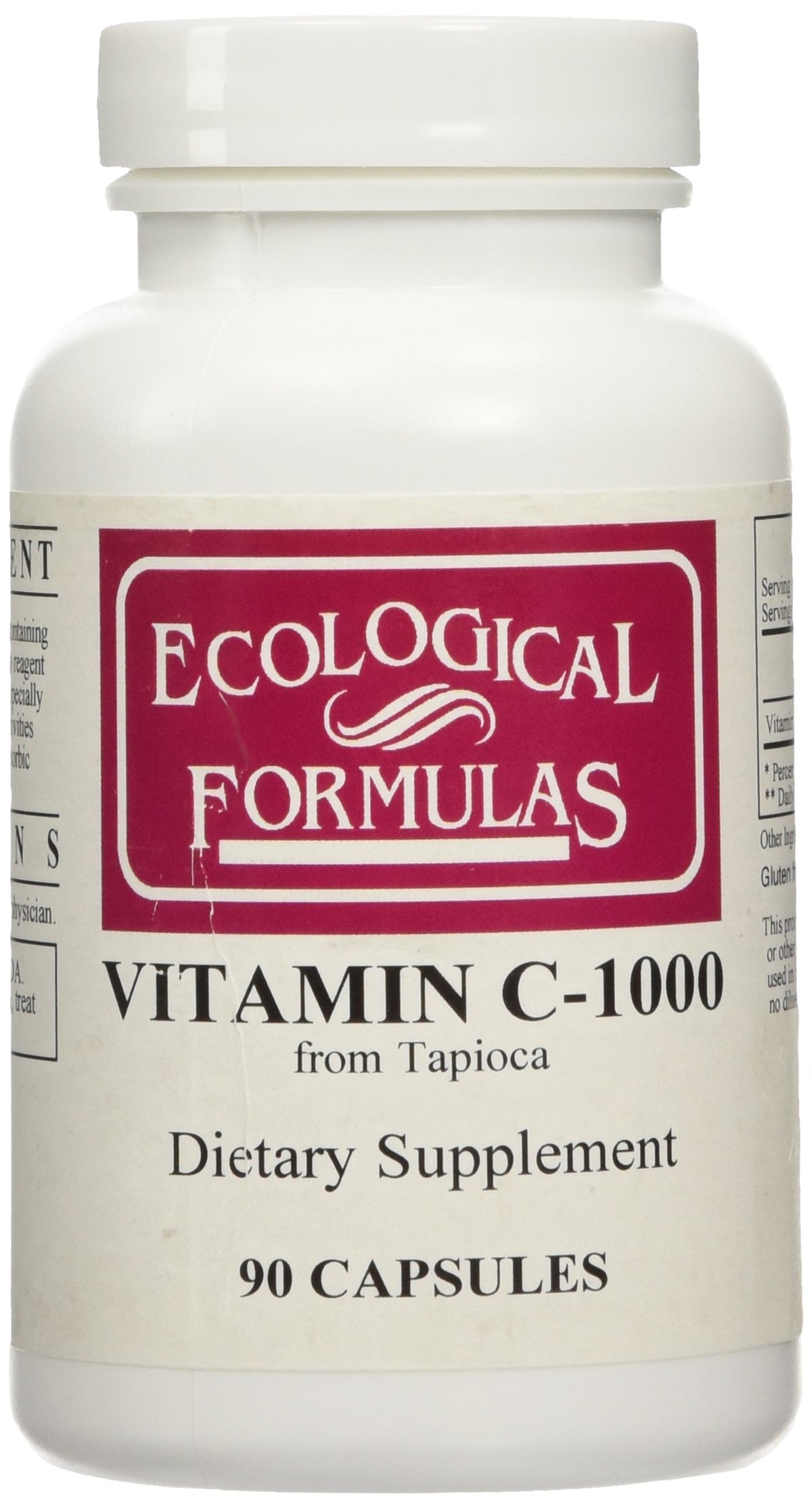 Generic Vitamine C-1000 à partir de Tapioca 90 gélules, boîte vue de face