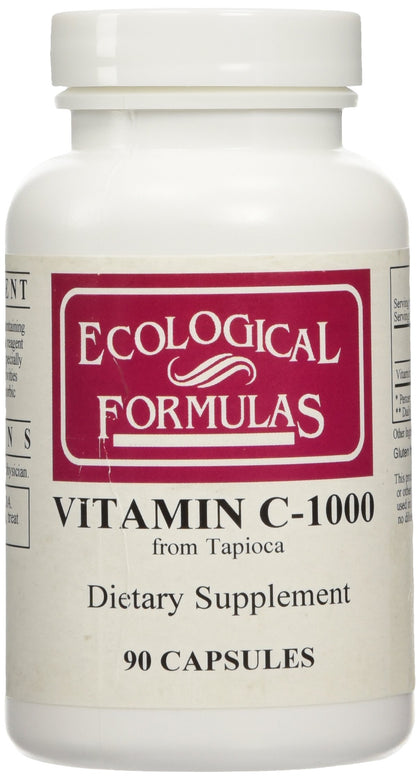 Generic Vitamine C-1000 à partir de Tapioca 90 gélules, boîte vue de face