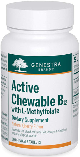 Genestra Brands Complément Alimentaire B12 1000 mcg Cerise, vue de face