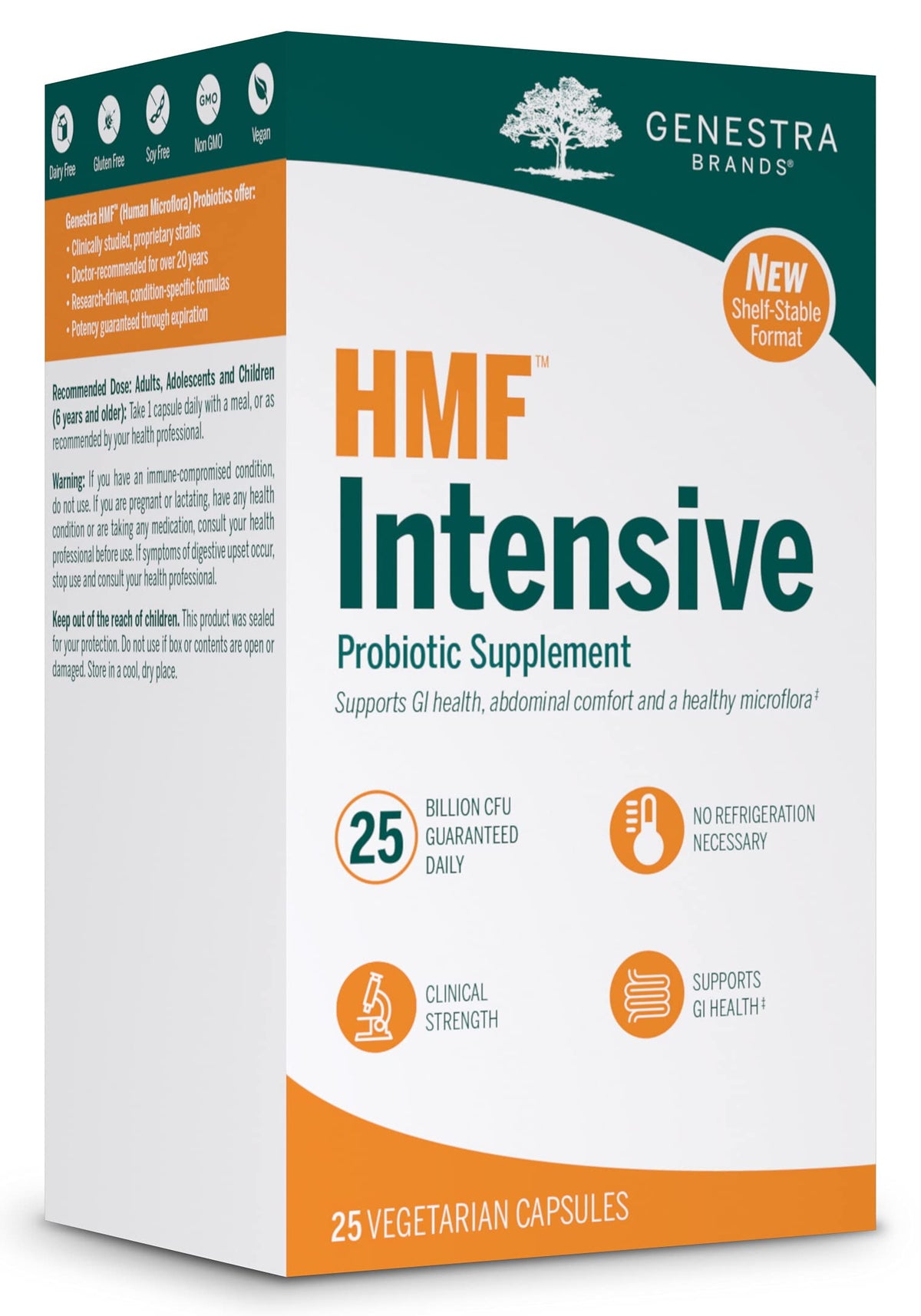 Genestra Brands HMF Intensive 25 capsules végétariennes face avant