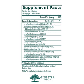 Genestra Brands HMF Multi Strain 60 Capsules étiquette