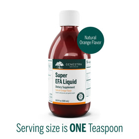 Genestra Brands Super EFA Liquide 16,9 Fl Oz côté montrant le bouchon