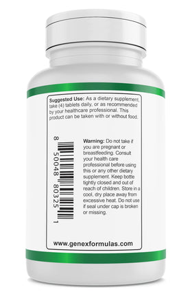 Genex Formulas Acide Ursolique 300mg flacon ouvert montrant les capsules