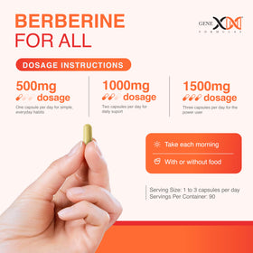 Genex Formulas Berbérine HCl 500mg capsule ouverte montrant contenu