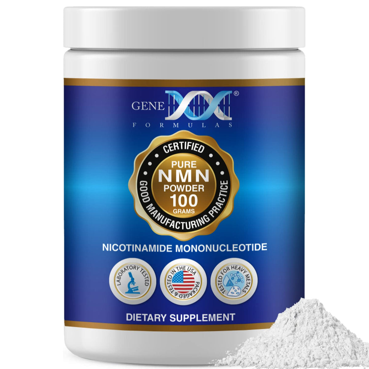 Genex Formulas Poudre NMN Pure 99,9% vue avant