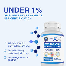 Genex Formulas TMG 1000mg complément alimentaire étiquette détaillée