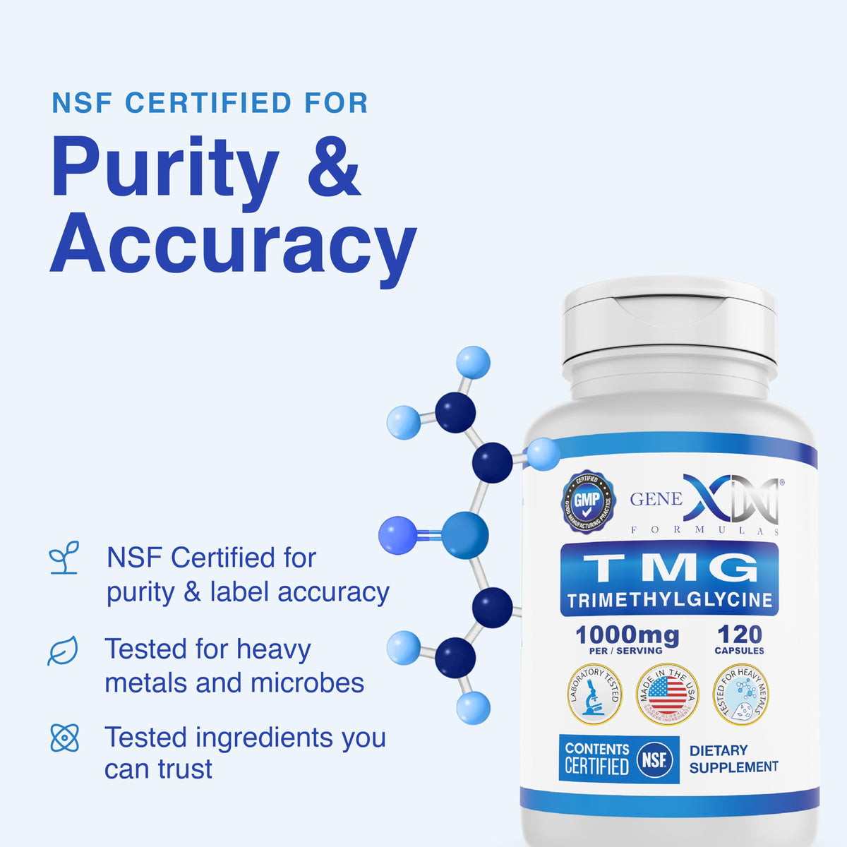 Genex Formulas TMG 1000mg dans un environnement de cuisine
