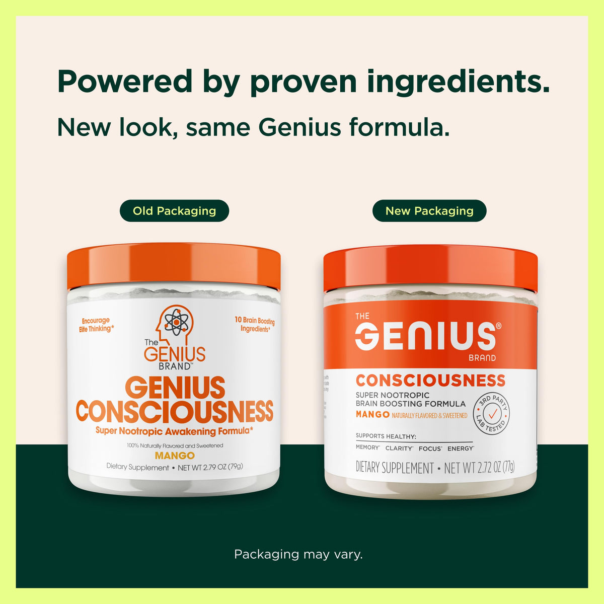 Genius Consciousness Poudre Nootropique Mangue avec cuillère dosette