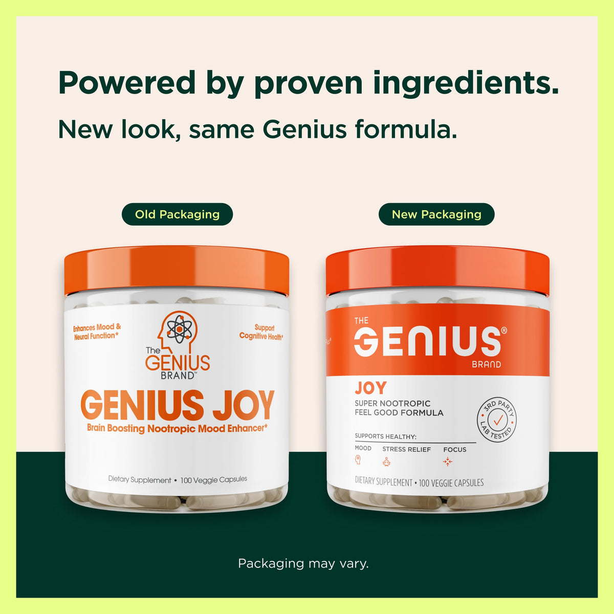 Genius Joy complément alimentaire en main