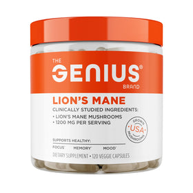 Genius Lion's Mane 120 Veggie Ct - vue de face du flacon