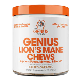 Genius Lion's Mane Chews caramel salé, emballage avant