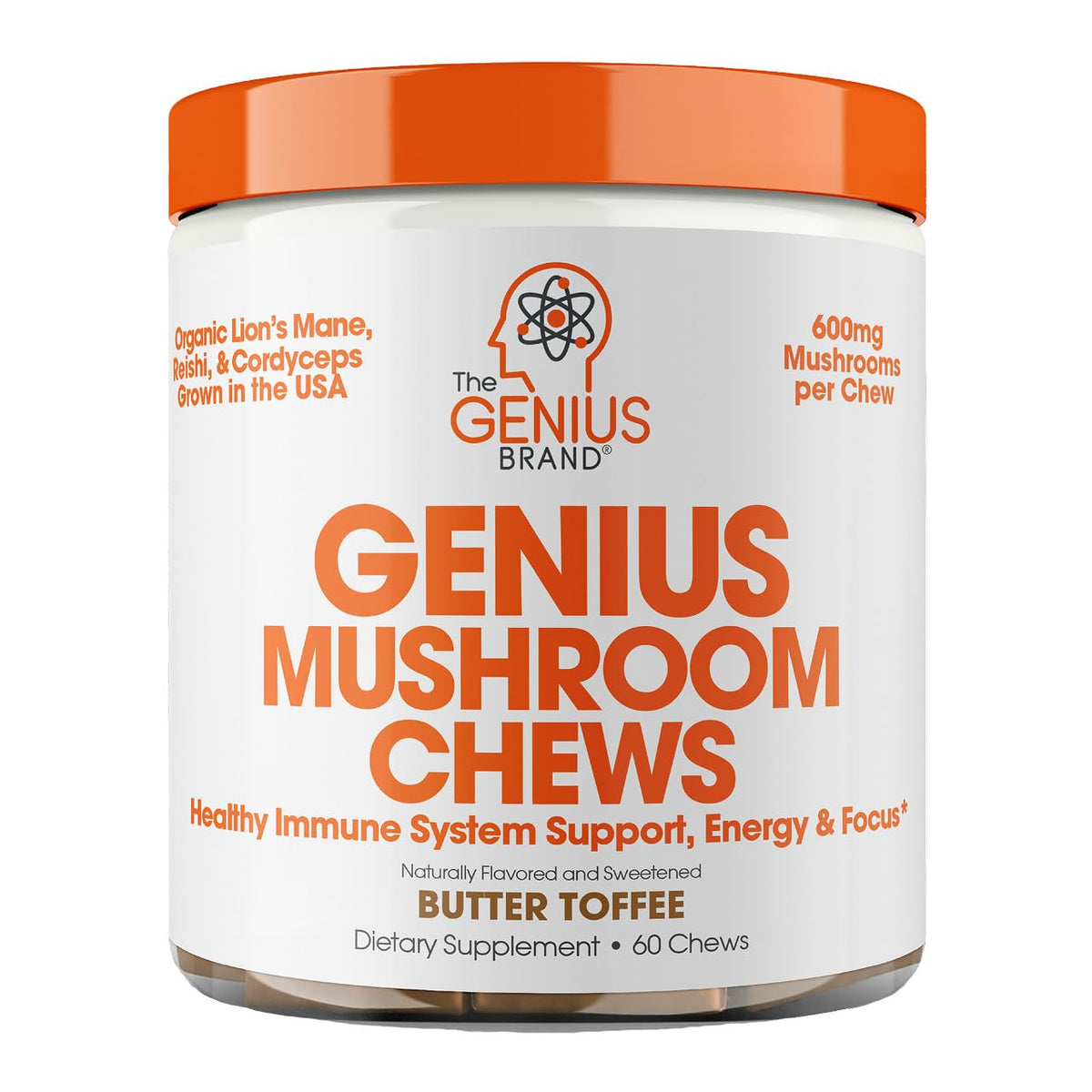 Genius Mushroom Chews au Beurre Toffee - vue avant du produit