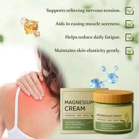 GENTERUN Crème de Magnésium 68g texture de la crème sur la main