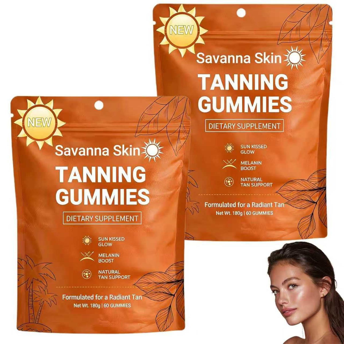GENTERUN gummies autobronzantes femme emballage avant