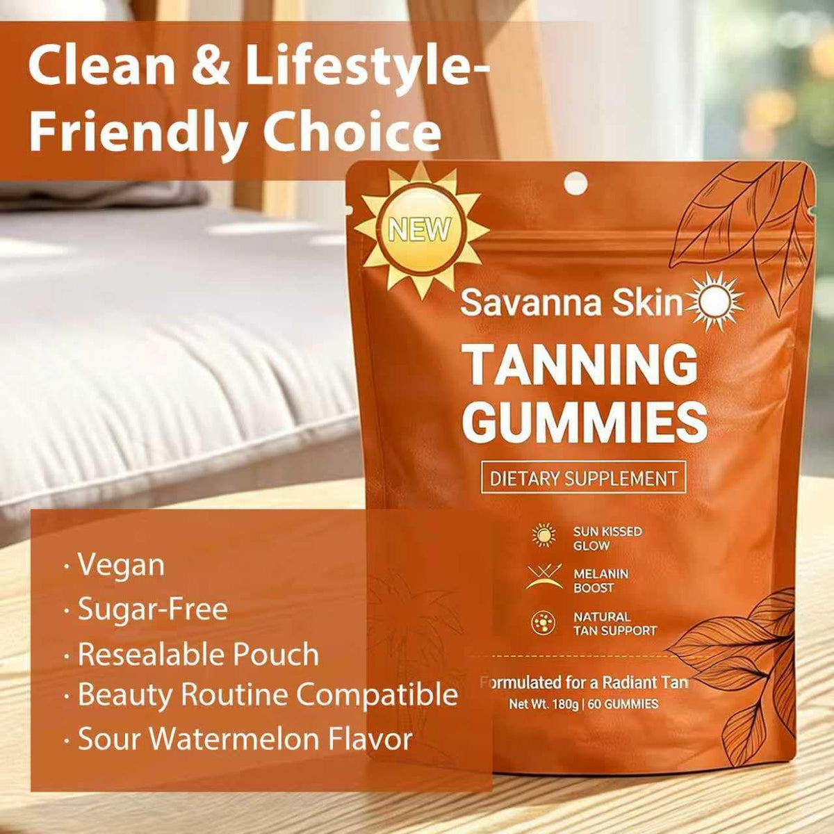 GENTERUN gummies autobronzantes femme illustration de consommation quotidienne