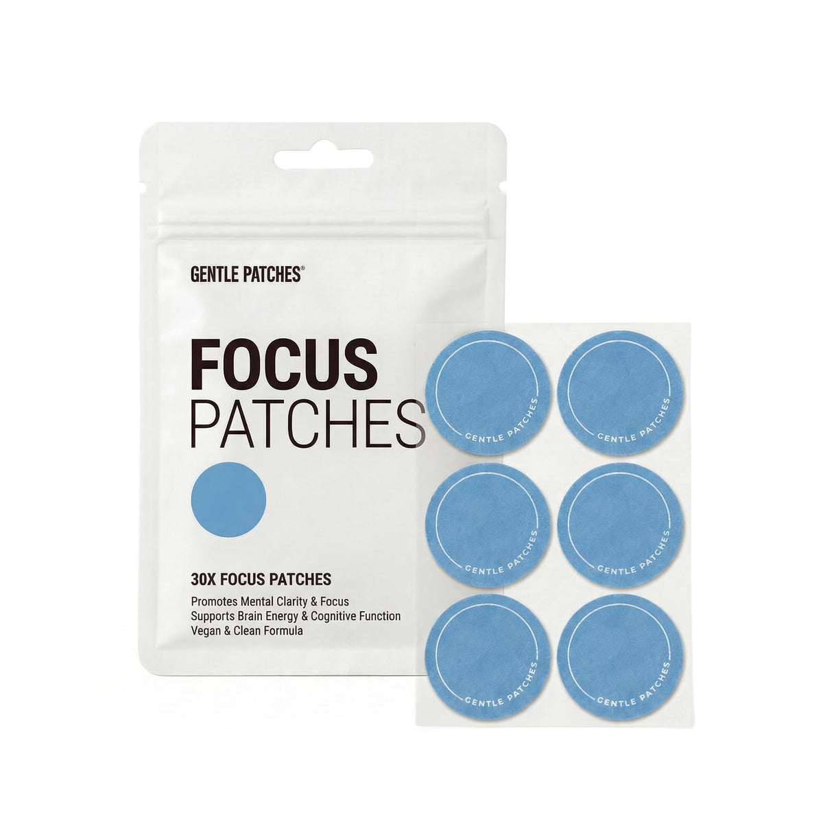Gentle Patches Patches de Concentration vue de face avec emballage