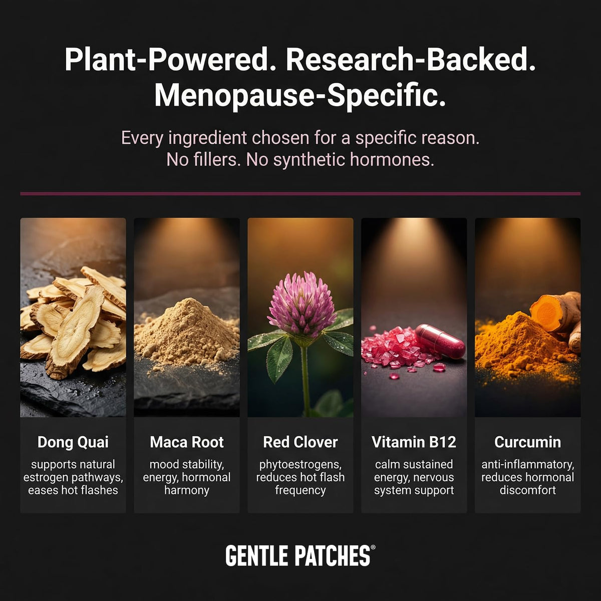 Gentle Patches Patches de Soulagement Ménopause vue arrière