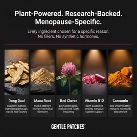 Gentle Patches Patches de Soulagement Ménopause vue arrière