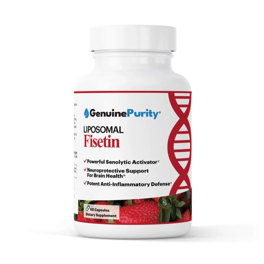 GenuinePurity Liposomal Fisetin 150mg 60 capsules végétales vue de face