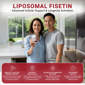 GenuinePurity Liposomal Fisetin 150mg capsules dans une cuillère