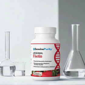 GenuinePurity Liposomal Fisetin 150mg capsules végétales en gros plan