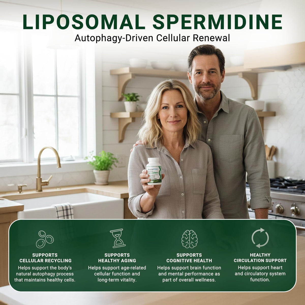 GenuinePurity Liposomal Spermidine 8mg 60 capsules côté
