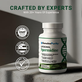 GenuinePurity Liposomal Spermidine 8mg 60 capsules vue de haut